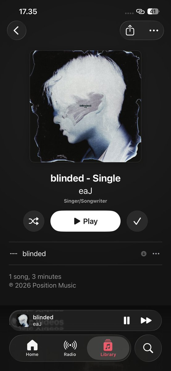 nelyaulia_'s tweet photo. Lagunya deep banget . Bakal jadi fav song nih 🥰 #MyColorForBlinded #eaJBlinded https://t.co/JQV7oMY7Vd