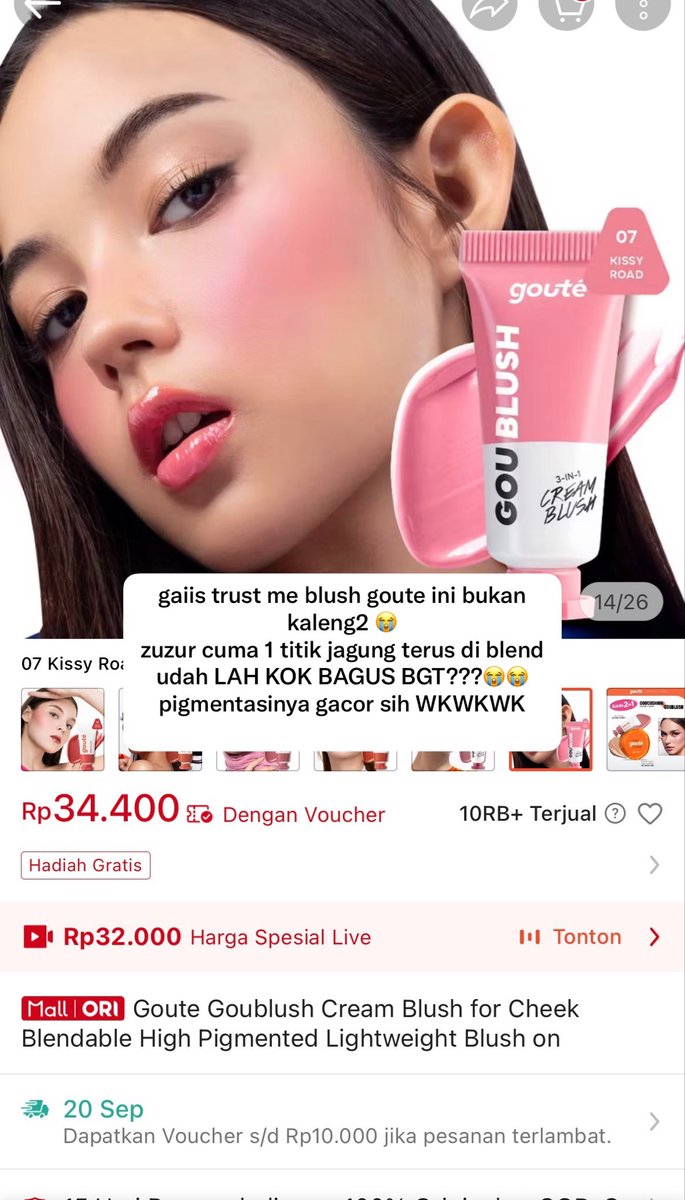 fellwya's tweet photo. gue spill barang bagus bukan karena gue baik, tapi gue gamau lo miskin sendirian 😭 in this economy? please. https://t.co/NLe7qQJtFZ