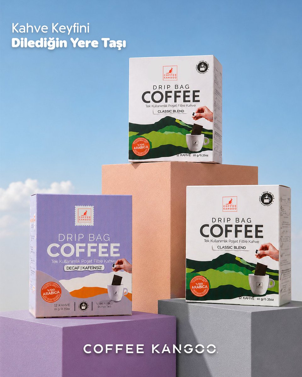 coffeekangoo's tweet photo. Kahve keyfini nereye gidersen git yanında taşı! ☕️✨

Coffee Kangoo Drip Bag Coffee ile pratik, lezzetli ve taze kahve deneyimi artık her an seninle. İster evde, ister ofiste, ister yolculukta… Tek kullanımlık filtre kahveyle kahve molan hep hazır.
#CoffeeKangoo #DripBagCoffee https://t.co/BGyDaJ8jw0