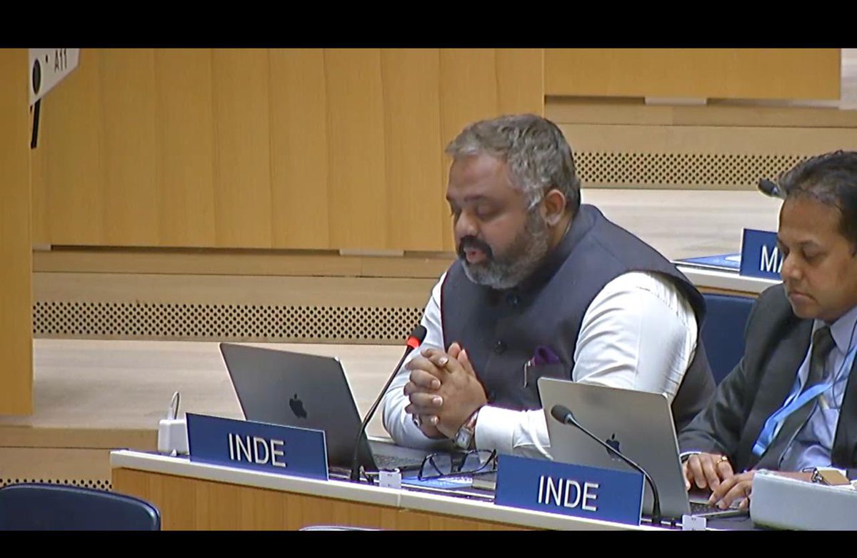 IndiaUNGeneva's tweet photo. At @WIPO #IGC53, Counsellor Gaurav Thakur delivered India's opening statement !
#TraditionalKnowledge (TK) & Traditional Cultural Expressions (#TCEs) ๐ฎ๐ณ's living heritage.
๐ฎ๐ณ backs legally binding instruments with enforceable protection for TK & TCE holders. @DPIITGoI
@MEAIndia @IndianDiplomacy
