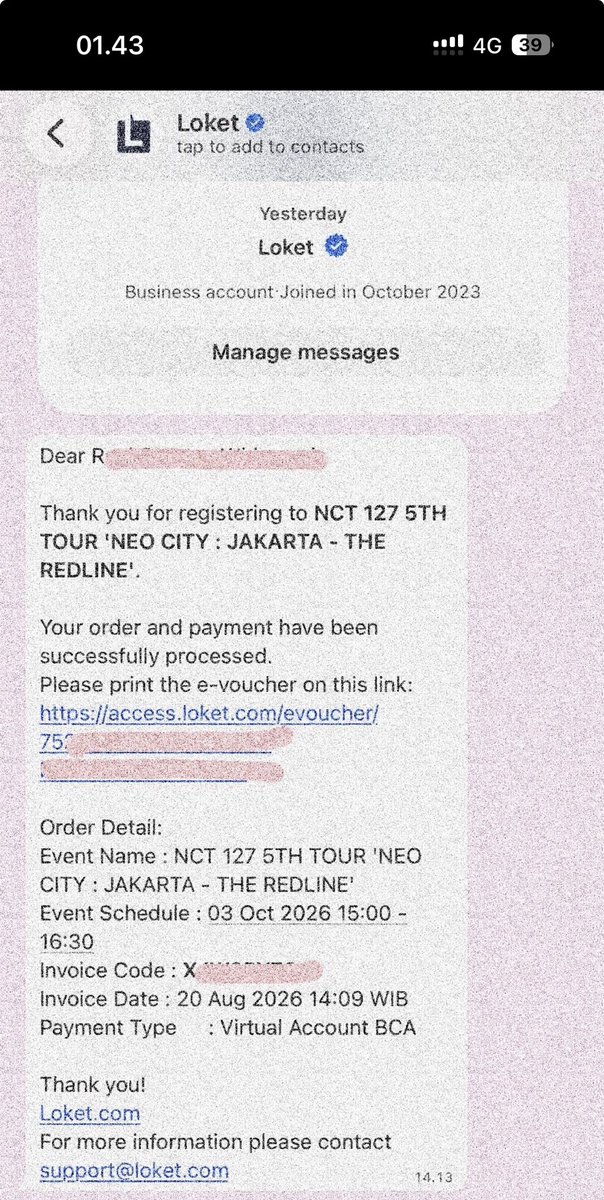 isswaaach's tweet photo. wts ⊹ want to sale tiket 

NCT 127 5TH TOUR 'NEO CITY : JAKARTA - THE REDLINE

➰CAT NEO CITY A & B (Standing)
💰4,600,000 IDR 

➰CAT REDLINE
💰4,200,000 IDR

➰CAT 1 
💰3,900,000 IDR

➰Secured 14.00, payment 14.01
➰Tiket pribadi
➰Langsung jadi fisik, aku juga nonton🤟🏻

dm for interest 🥁

Tags. info wts wtb jastip jaswar ts nct nct127 redline in jakarta nctzen ilichil konser 
#NCT태용