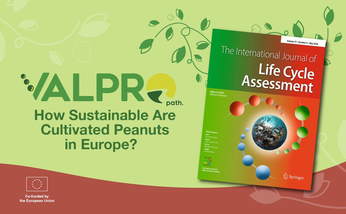 VALPRO_Path's tweet photo. 🥜 How sustainable are European #peanut products?

New #VALPROPath research uses Life Cycle Assessment to examine peanut milk, butter &amp; oil, identifying the environmental hotspots across cultivation and processing. 🌱

📄 Read the full paper: https://t.co/huqa9QYLCc https://t.co/d7TWRgQhQq