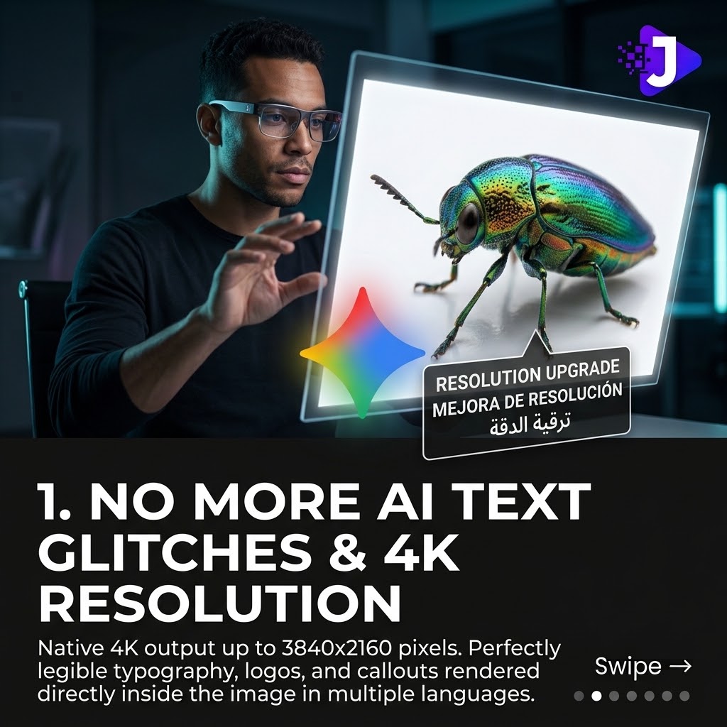 jhub_tech's tweet photo. Google Gemini’s new Nano Banana model makes AI photo editing feel like a live studio. 📸✨

From native 4K text rendering to character consistency across scenes, visual creation just got a massive upgrade.

💬 DM "NANO" to @JHUB for our full prompting &amp; editing workflow guide! https://t.co/RUjaPpBHm9