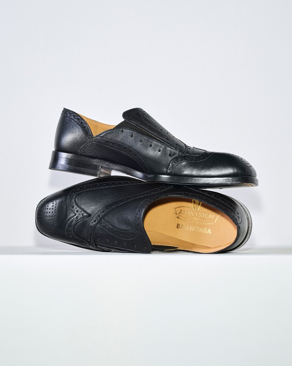 streetsouk's tweet photo. Balenciaga and JM Weston team up for a Winter '26 footwear capsule, 'ClairObscur'. Piccioli's latest collaboration at the house, following his Manolo Blahnik debut earlier this year. 👞 https://t.co/wxTjdvEW7t