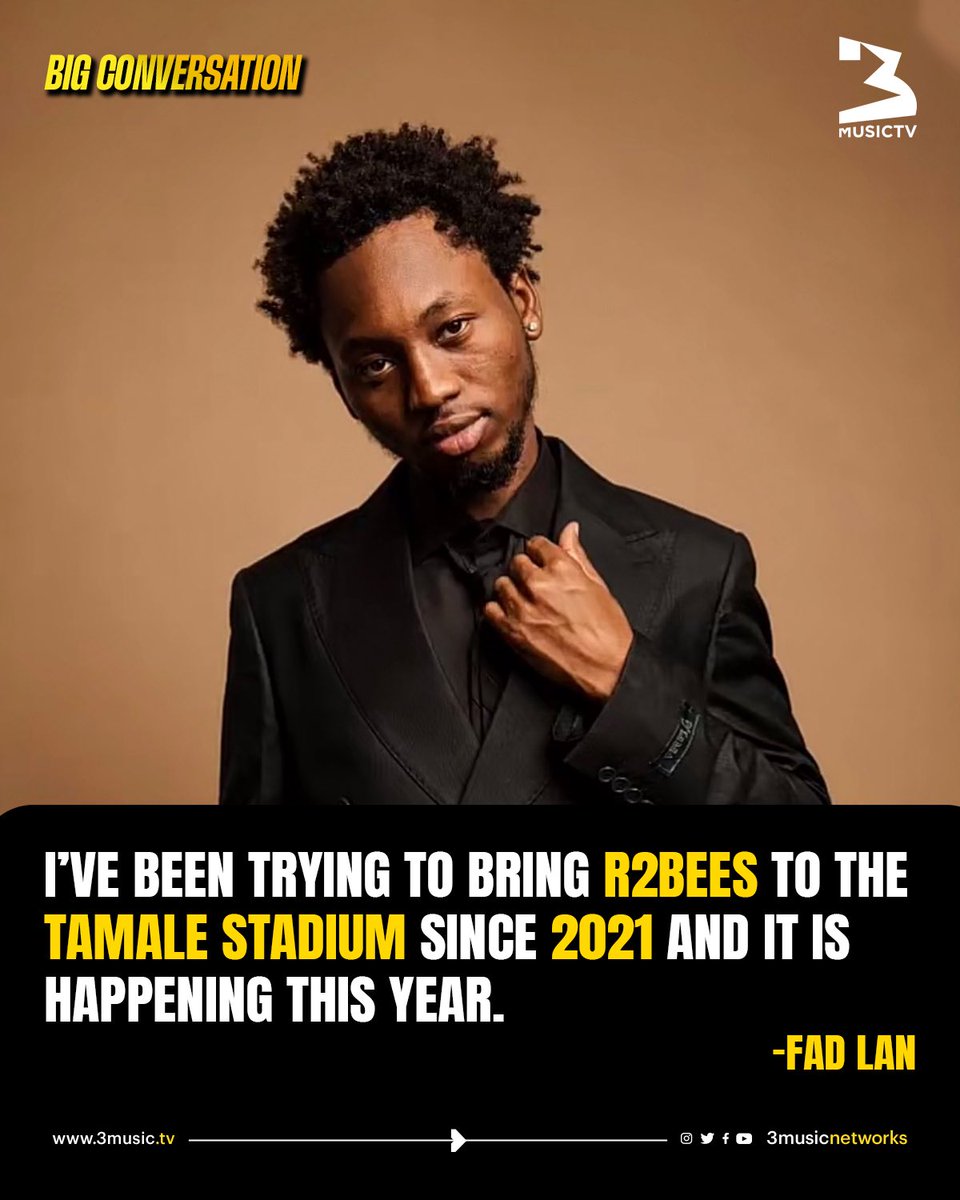 3musicnetworks's tweet photo. 🚨🚀: @FADLANYOUNGBULL has been trying to bring @r2bees to Tamale Stadium since 2021. Now, it’s finally happening this year! 

#3MusicTv https://t.co/56FLmNe8uI