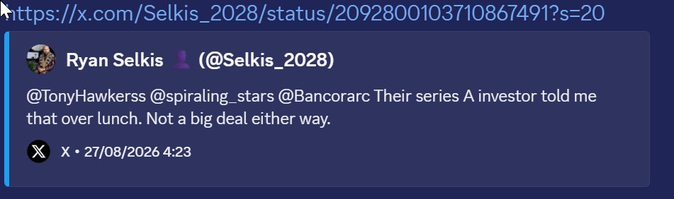 Bancorarc's tweet photo. When asked where the information behind his 2014 Bancor report came from, Ryan Selkis answered plainly:

“Their Series A investor told me that over lunch.”

The reply has since been deleted, but the screenshot remains.

The Bancor story wasn’t invented years later. It came from Circle’s earliest chapter.

$BANCOR 🐦‍🔥