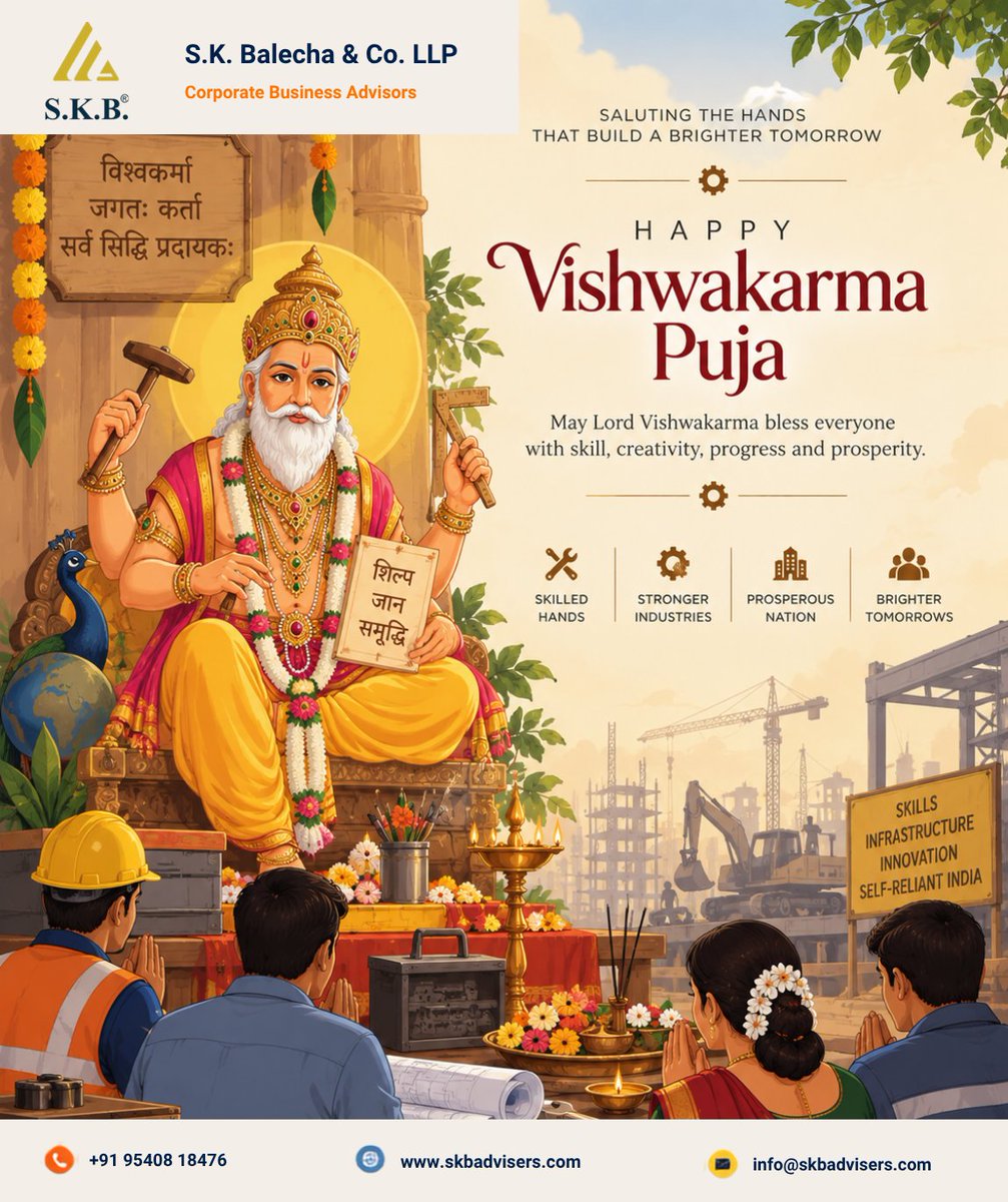 cssudesh's tweet photo. 🙏 May Lord Vishwakarma bless every skilled hand with creativity, progress and prosperity.

Happy Vishwakarma Puja! 🪔✨

#VishwakarmaPuja #HappyVishwakarmaPuja https://t.co/UN8rIBEKxw