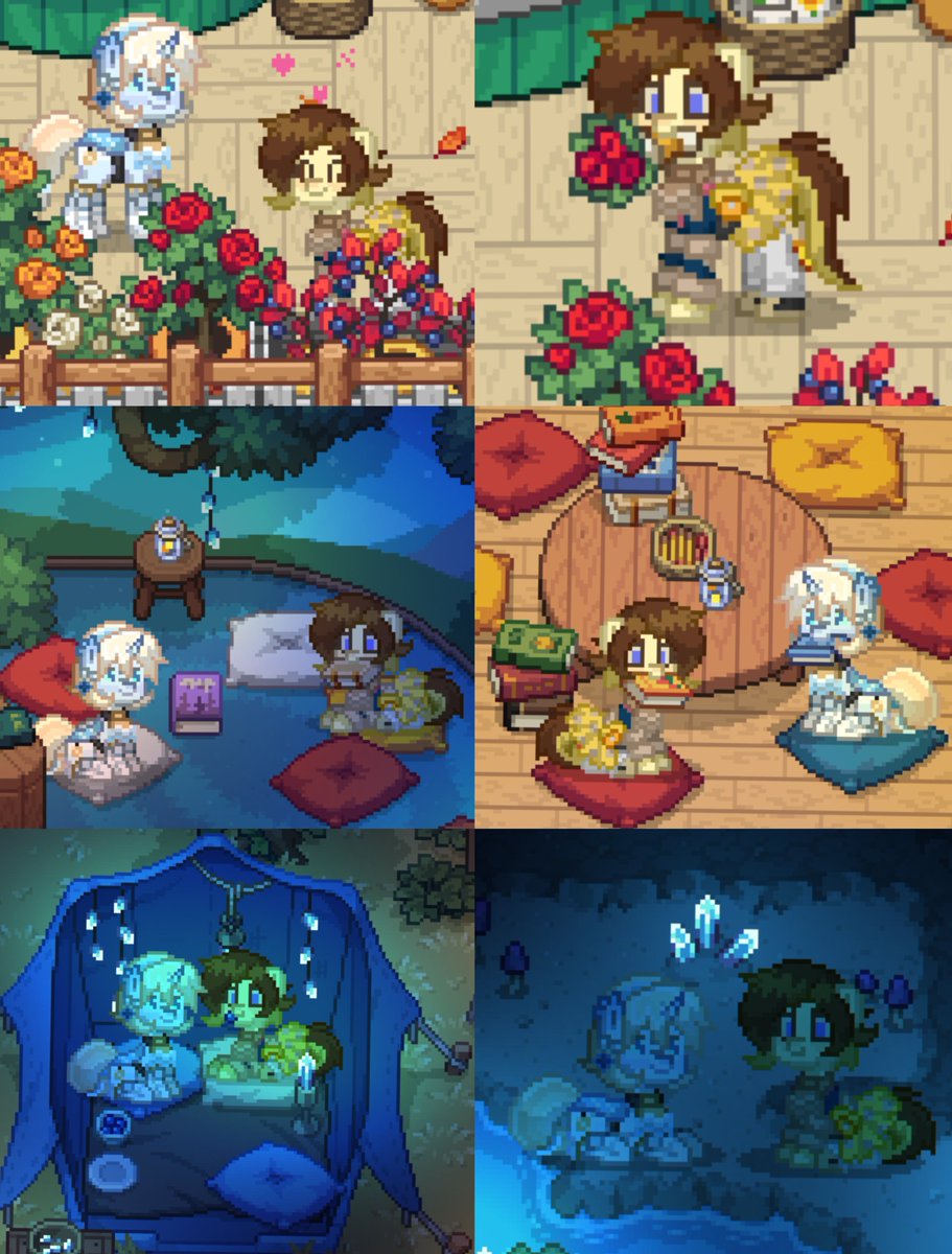 Endelore's tweet photo. Lisse &amp; Elie exploring and discussing topics of utmost importance in Ponytown aww 💝 (Elie -> @angelic_pigeon, ty for hanging out with me 🩵⏳) https://t.co/dwHCTa4OwM