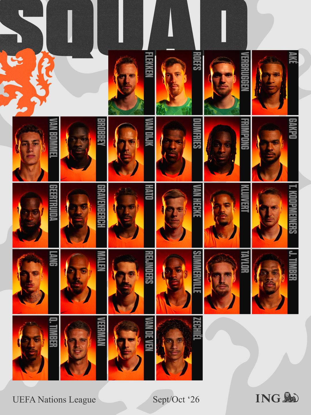 Netherlands Squad Announced