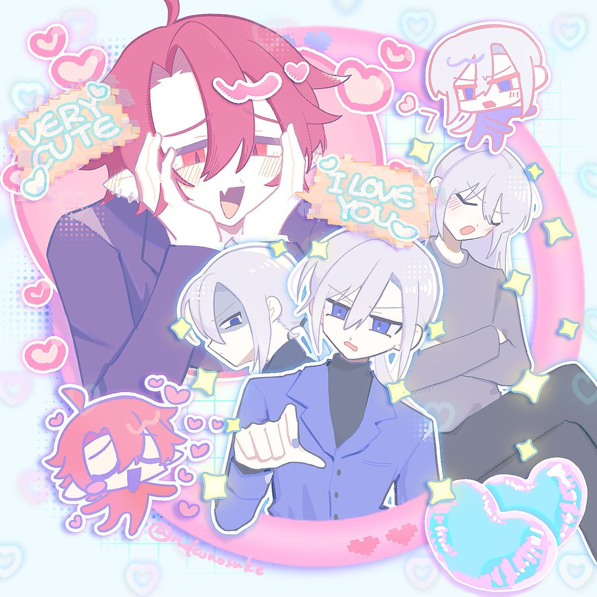 nokonosuke's tweet photo. 🩷🩵🩷🩵🩷🩵
#oc https://t.co/wFAzkLdS8e