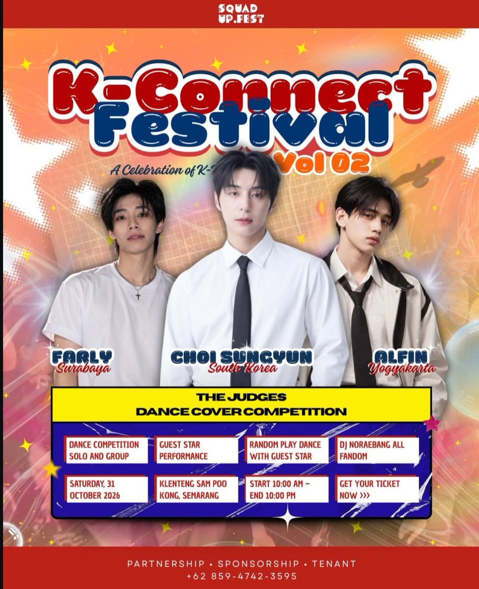 supportgolcha's tweet photo. SUNGYUN IS COMING TO SEMARANG! 

Choi Sungyun (Y Golden Child) akan hadir di Semarang pada 31 Oktober 2026 sebagai Guest Star &amp; Juri di K-Connect Festival Vol.2

🎫 Get your ticket here: [https://t.co/TAzCVfyqjE]

See you there, Goldenness! 💙 https://t.co/GoMBw7AXvF