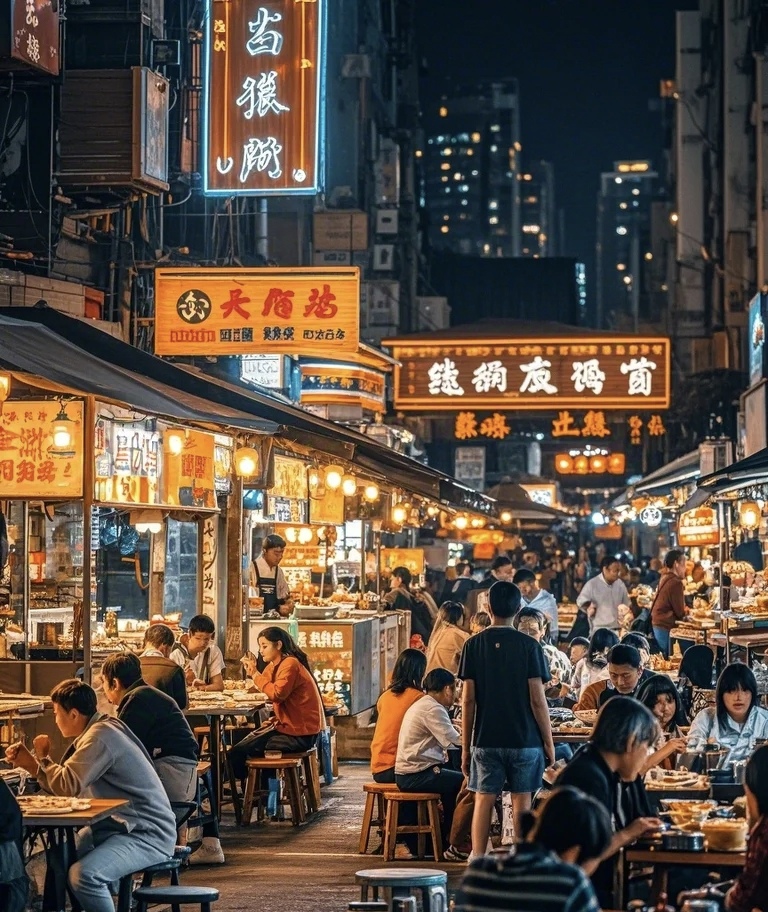 mistk111867's tweet photo. Busy alley corner, street vendor grills skewers under warm lights—authentic city vibes hit different. https://t.co/7vytuNa45G