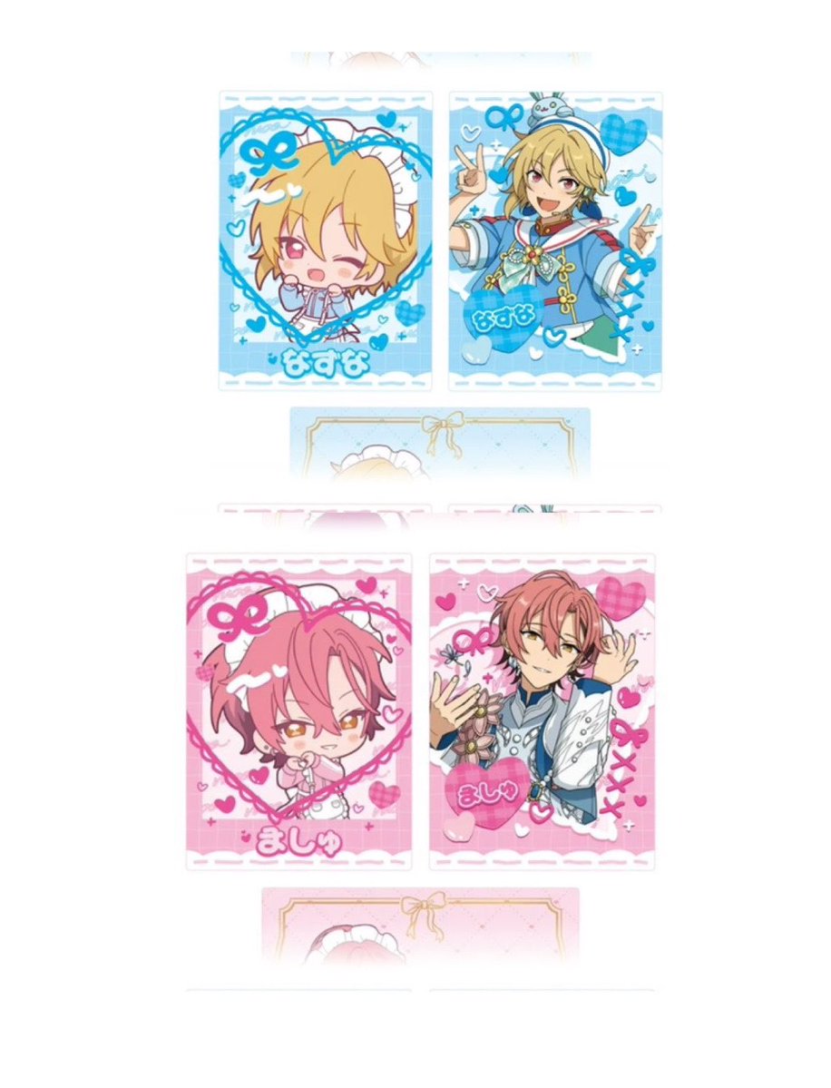 OclrQ's tweet photo. 【交換・譲渡】
あんスタ 萌え×2文化祭シリーズ カードセット

譲: ジュイス*　チトセ　エス　カンナ　ユメ　ライカ
求: なずな　舞珠　＞　定価（+送料）

（*のみ舞珠単体orなずな舞珠まとめてのお取引）

郵送or神戸〜梅田手渡し

気軽にお声かけてくださると幸いです🙇🏻‍♀️ https://t.co/81wKukzeuR