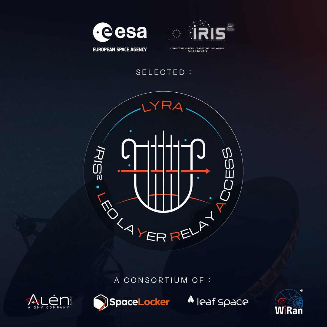 leaf_space's tweet photo. WE HAVE BEEN SELECTED BY @esa AS A CONSORTIUM PARTNER FOR €1.2 MILLION PROJECT LYRA 🇪🇺 🫱🏻‍🫲🏼

Alongside other European top-tier companies we will work to connect unmodified Low Earth Orbit (LEO) satellites to the upcoming sovereign IRIS² constellation.

👉🏻 https://t.co/KHJrApNlXV https://t.co/srqknSRu1b