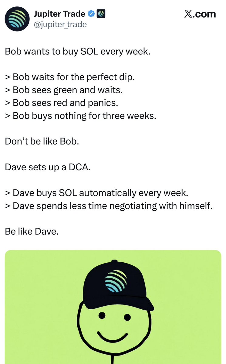 TheCryptoChefX's tweet photo. Hello @JupiterExchange 

Intern managing jupiter’s main X account made a tweet where he names a character knowing damn well degens are going to go ahead and buy the coin

$DAVE hits 600k and then the intern deletes the tweet causing it to cascade to 90k

And I don’t even want to look how much was farmed / inside traded by him

Causing people to loose thousands of dollars 

Great one @JupiterExchange !