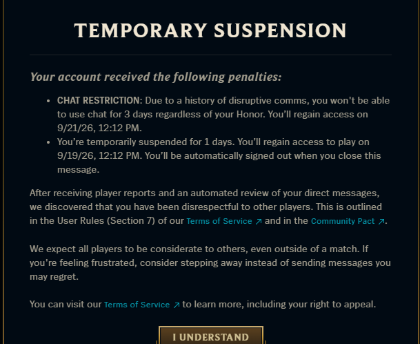 Hevini6's tweet photo. Hi @drewlevin. I got a 1day ban for writing an insult towards my friend that I've known my entire life. And he reported me just for fun. I was hand leveling this acc with him playing duo. As you could see pretty much every game we've played together. My ign: I will trade#2620 https://t.co/PUbSLA4WC2