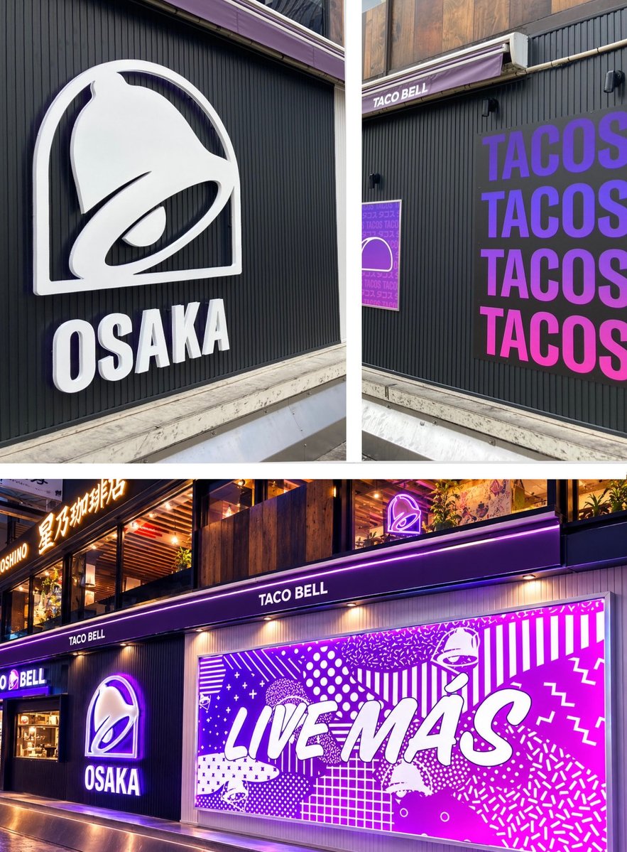 TacoBellJP's tweet photo. 🌮💜 TACO BELL 道頓堀店 OPEN！

2026年9月25日(金)
大阪・道頓堀に Taco BellがNEW OPEN！ 🎉🌮

タコスやブリトー、クランチラップなど
本場アメリカ発のメキシカンフードをお楽しみください🔥

Let's LIVE MÁS. 💜

#TacoBell #タコベル #TacoBell道頓堀 #道頓堀 https://t.co/IkMyGtyYBg