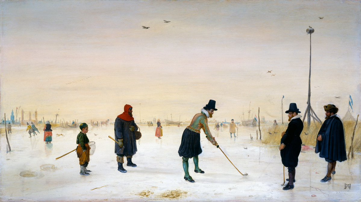 Goudriaan2's tweet photo. A rare Avercamp returns to the Netherlands!

Rijksmuseum and Mauritshuis have jointly bought Hendrick Avercamp’s Colfspelers op het ijs (ca. 1625). It is the earliest known depiction of colf — the old Low Countries stick-and-ball game that later became golf.

Painted during the Little Ice Age, when Dutch rivers and lakes froze hard enough for sport, work and spectacle. 

First public showing: Stedelijk Museum Kampen from 3 October 2026. After that it will rotate between the Mauritshuis and the Rijksmuseum.