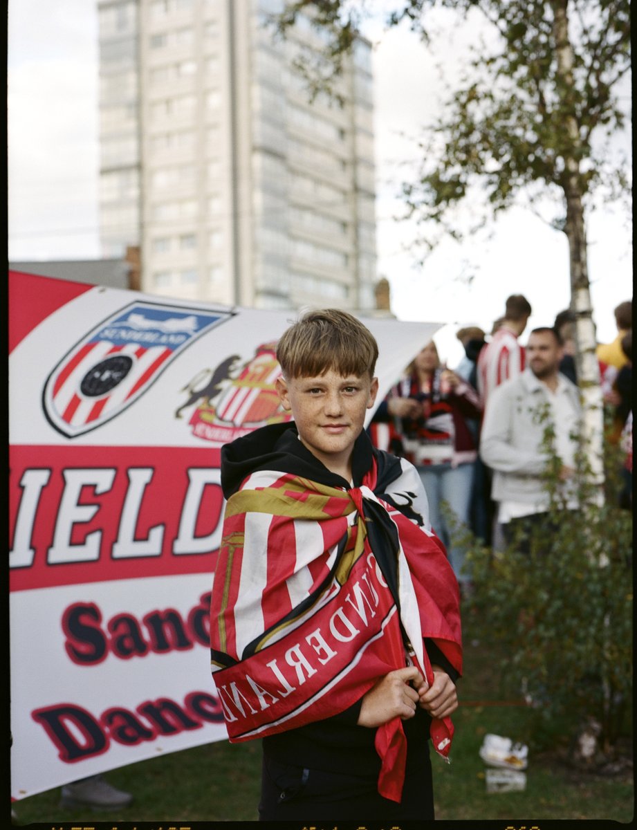 SunderlandAFC's tweet photo. Sunderland AFC is my first love. I can't remember my first game but I can remember crying my eyes out because I was so cold on my dad's shoulders in the pissing down rain - and we were losing to Ipswich.

I remember finishing my own game on Shiney Row on Saturday morning, washing my hands and face in the car park, pulling jeans over my muddy knees and going straight to the match. Straight to the Cambridge with my best mate Jonny and his dad, Mrs C in her usual spot. No Double Maxim for us but we'd go sit outside Redby chippy and wait for the line-up to be announced, before heading to the ground to sit and commentate on the whole game, week in week out. I feel for whoever sat next to us.

Wednesday was a dream for me, not only did I get to watch my club win in Europe, I got to document it. Live it. Feel a part of its history. I didn't do anything differently. Just me and my camera and let the city and its people do the talking. I am one of you and if I met you on Wednesday I'm so proud to have shared this moment together. It's our time. Enjoy it.

Aiden ✍️