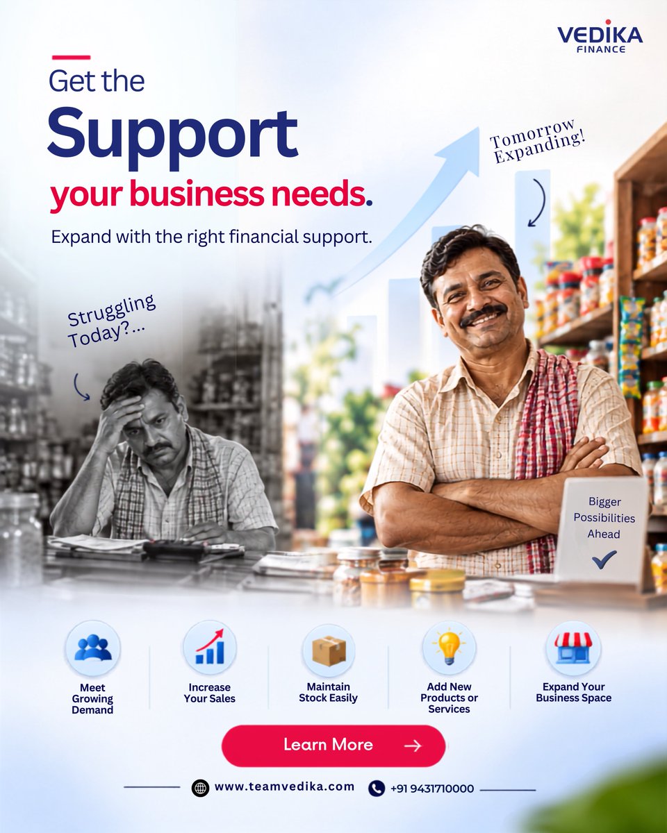 Team_Vedika's tweet photo. 𝐆𝐫𝐨𝐰 𝐘𝐨𝐮𝐫 𝐁𝐮𝐬𝐢𝐧𝐞𝐬𝐬 𝐰𝐢𝐭𝐡 𝐭𝐡𝐞 𝐑𝐢𝐠𝐡𝐭 𝐒𝐮𝐩𝐩𝐨𝐫𝐭 🚀

 Vedika Finance के वित्तीय सहयोग से अपने बिज़नेस को आगे बढ़ाएं और नई संभावनाओं की ओर कदम बढ़ाएं। 📈

🌐 𝐀𝐩𝐩𝐥𝐲 𝐍𝐨𝐰 : https://t.co/bZGTjuCeO5
📞 𝐂𝐨𝐧𝐭𝐚𝐜𝐭 : +91 9431710000 

#vedikafinance https://t.co/jKV8uqu7gx