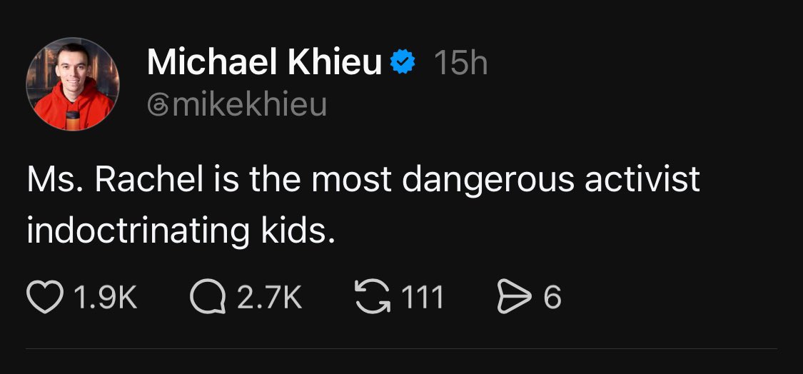 landpalestine's tweet photo. Ms. Rachel: hey guys can we stop murdering children

You: omg she's INDOCTRINATING the children!! https://t.co/Cpv5PpOUe9