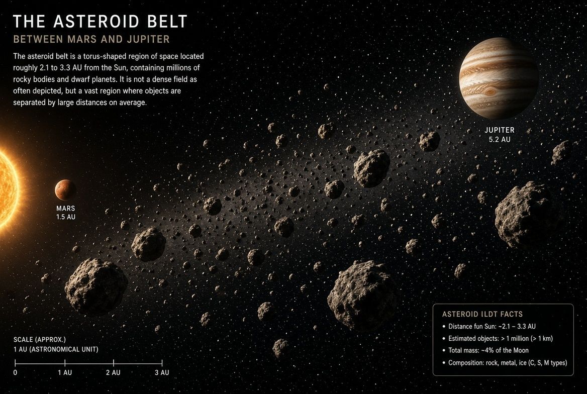zone_astronomy's tweet photo. The asteroid belt lies between Mars and Jupiter.

It contains millions of rocky objects, leftover from the early solar system.
Ceres, the largest object there, is classified as a dwarf planet. https://t.co/2bSdZlpp3I