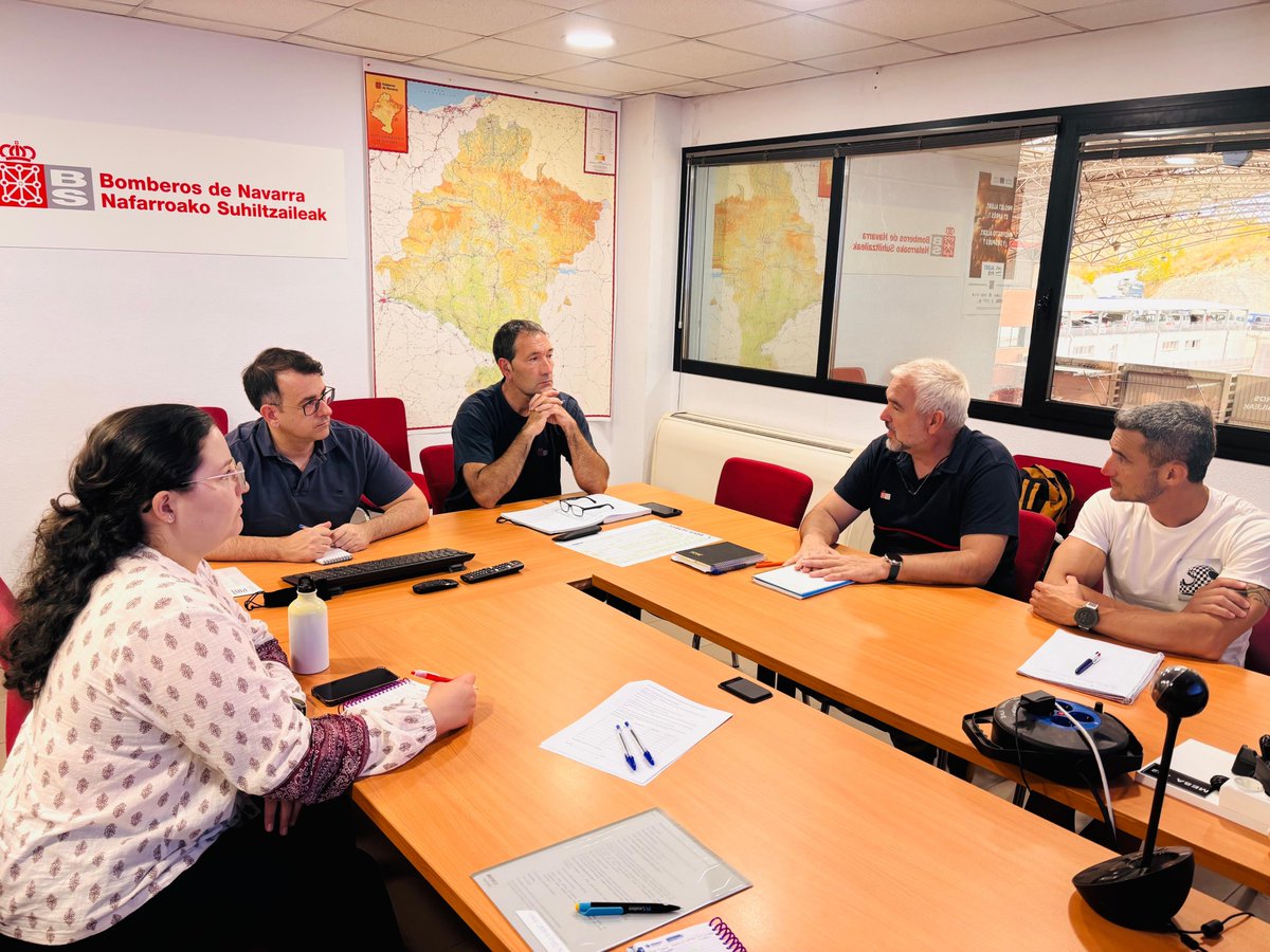 IsabelPintoN's tweet photo. On 16 September, professionals from the Navarra Fire Service participated in a new focus group as part of the Erasmus+ CoVE EU-DRIVE project. The session provided an opportunity to share experiences and identify training and competency needs from an operational perspective. https://t.co/wZ5iM8GCRN