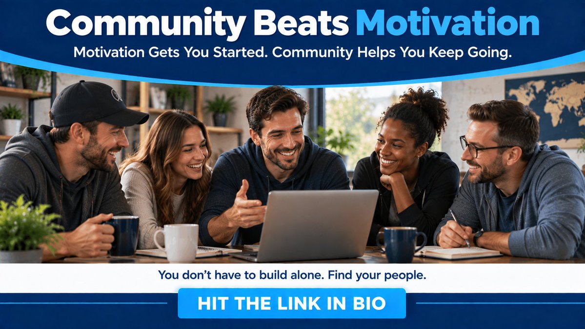 TheKrayonX's tweet photo. Motivation fades.

Community keeps you moving.

Learn, ask questions, stay accountable and grow with people moving in the same direction.

Don't build alone.

Join the journey 👇

https://t.co/PC9xvqAeCV

#OnlineBusiness #AffiliateMarketing #Entrepreneurship https://t.co/ih8U50ev9t