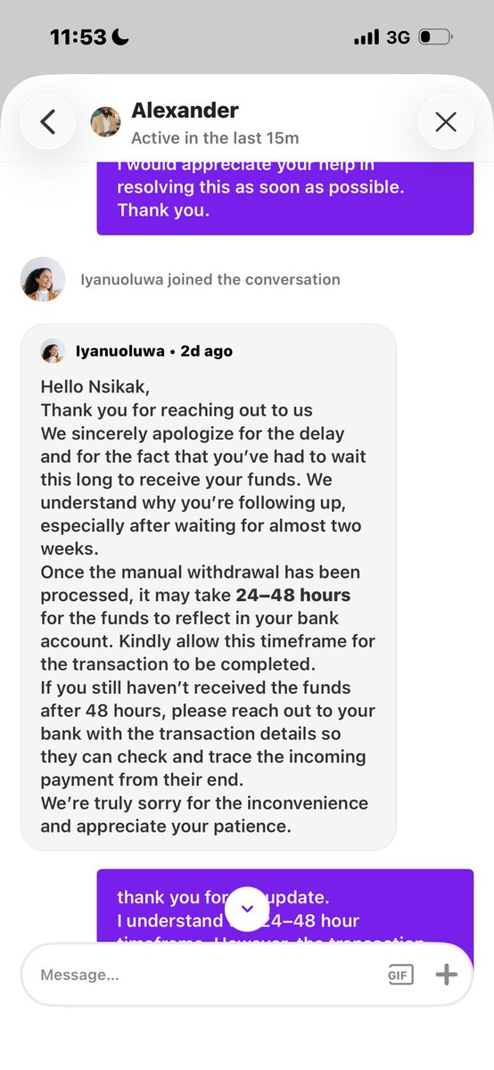 saint_leinad's tweet photo. I need urgent help with a withdrawal from my Chipper account. The withdrawal has been showing as processed since Sunday, but the funds have still not reached my Zenith bank account.i’ve been contacting the customer care no response almost a week now @chippercashapp @HSerunjogi https://t.co/yUXRppsVM0