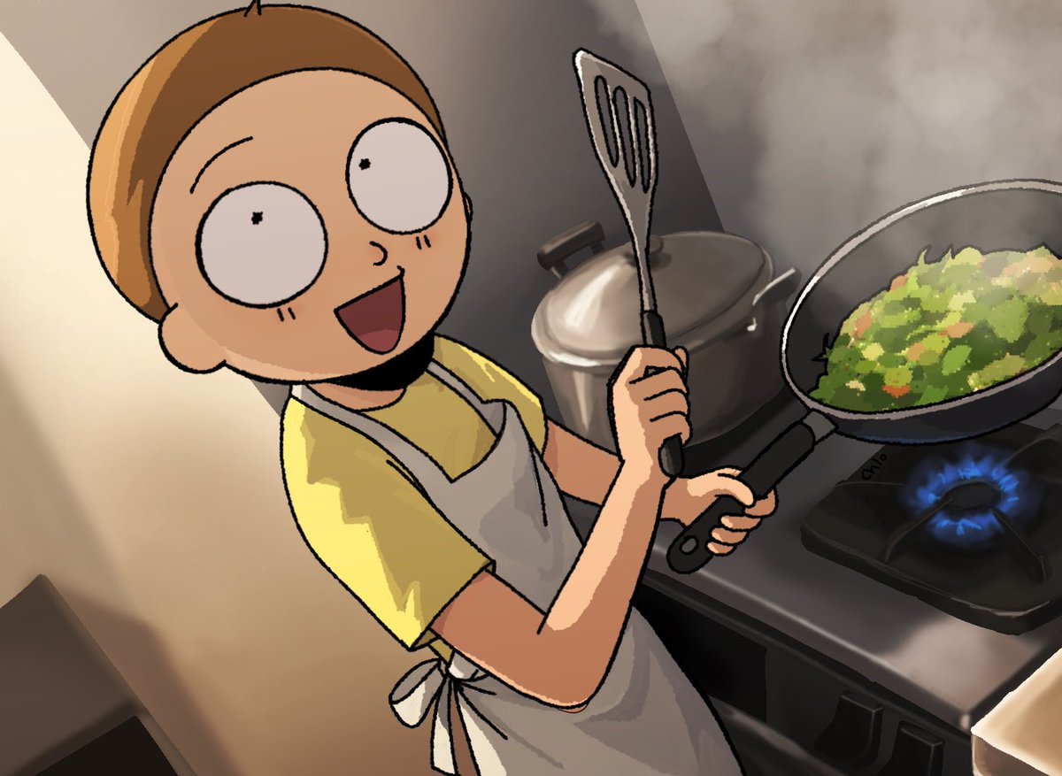 ch103z's tweet photo. How it feel to cook a yummy meal as a boy #male ll #rickandmorty #fanart #rnm #funny #fyp https://t.co/PaNQl9f505