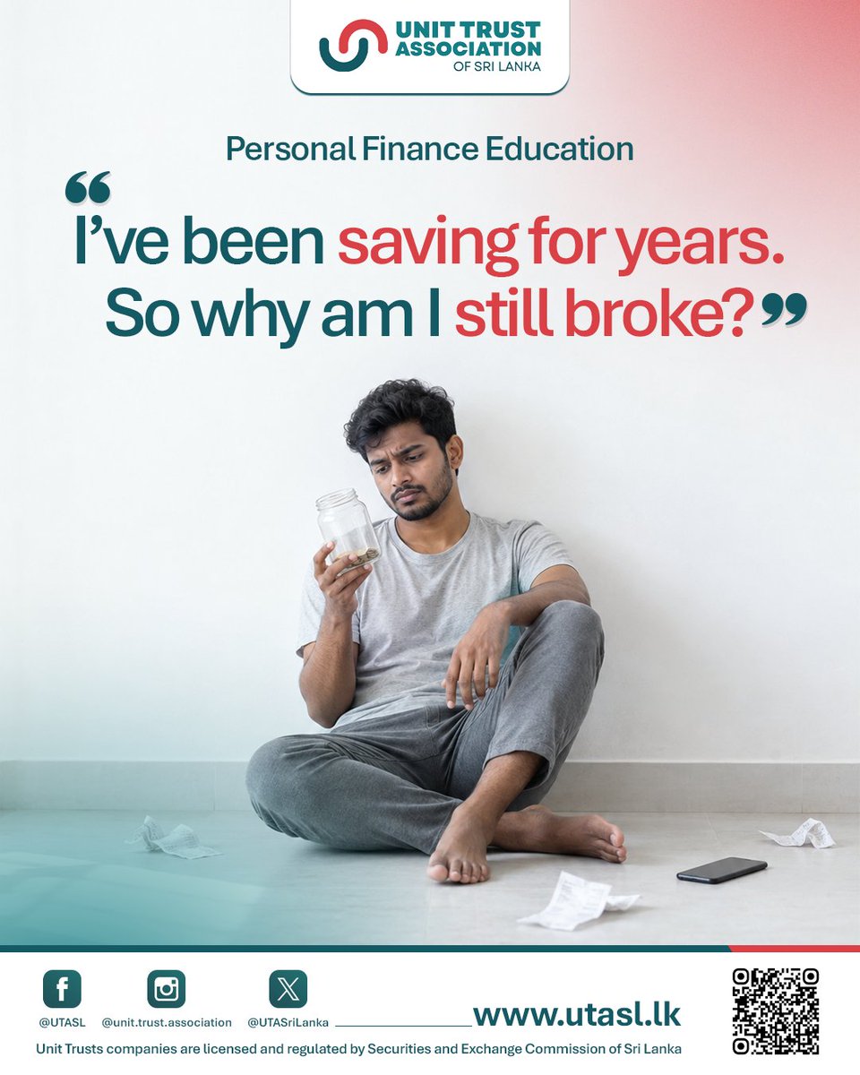 UTASriLanka's tweet photo. Think saving is the only way to grow your money? 

Swipe through to understand why moving from saving to investing can change the way you look at your finances. https://t.co/TUqoObYvVR