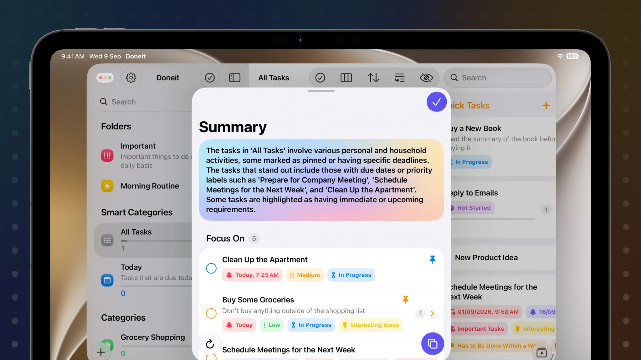 Doneit Assist summary.