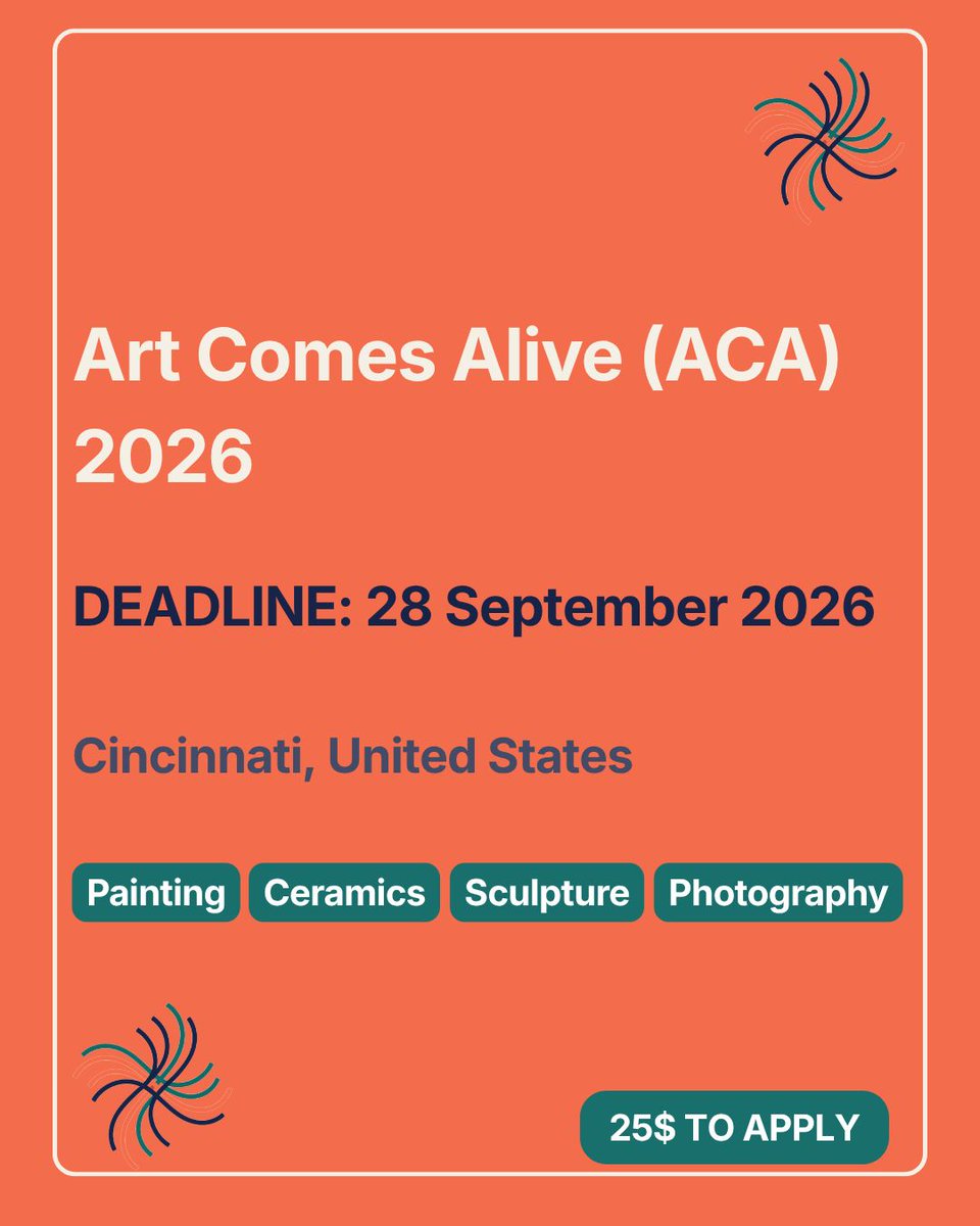 TheOCPlive's tweet photo. The international competition invites artists to submit original work across a wide range of styles and media, offering selected artists the opportunity to gain recognition, showcase their work and connect with a wider audience.

Open to artists at all stages of their careers. https://t.co/WnemSOSiG1