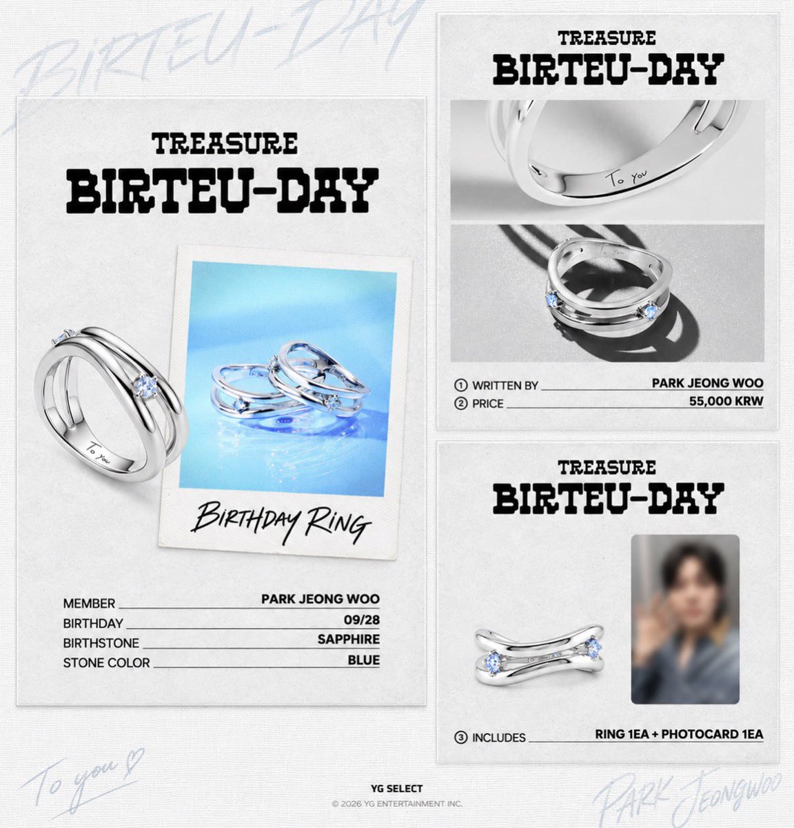 pjh_1403's tweet photo. 💎 PRE-ORDER — BIRTEU-DAY RING | PARK JEONGWOO

💍 แหวน + เบเน 1 ใบ

🎁 Free! 
RAW ver. ปกจองอู 1 บั้ม + การ์ดจองอู 1 ใบ

💰 ราคา 1,528 .- รวมส่ง ✈️
💳 รับมัดจำ 628 .- 
📅 ปิดรับ 27 ก.ย. 2026

สนใจ DM ได้เลยค่ะ ♡

#ตลาดนัดtreasure #ตลาดนัดเด็กสมบัติ https://t.co/73ids6EiDg