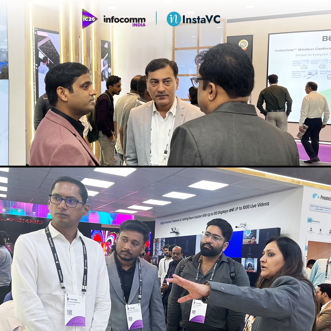 InstaVC's tweet photo. Day 2 at #InfoCommIndia2026 was all about great conversations, new connections & exciting interactions!
Thanks to everyone who visited InstaVC at Booth G10. One more day to go!
๐ Jio World Convention Centre, Mumbai
#InstaVC #VideoCollaboration #VideoConferencing https://t.co/amV0ZXjVb7