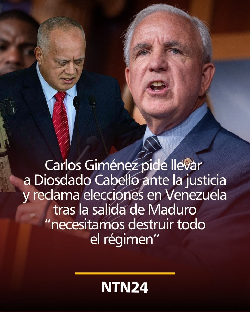 NTN24's tweet photo. El congresista republicano pidió que se convoquen elecciones para permitir el regreso de la líder María Corina Machado. 
➡️ https://t.co/TO5sStoZVW https://t.co/olHZ0BVuxW