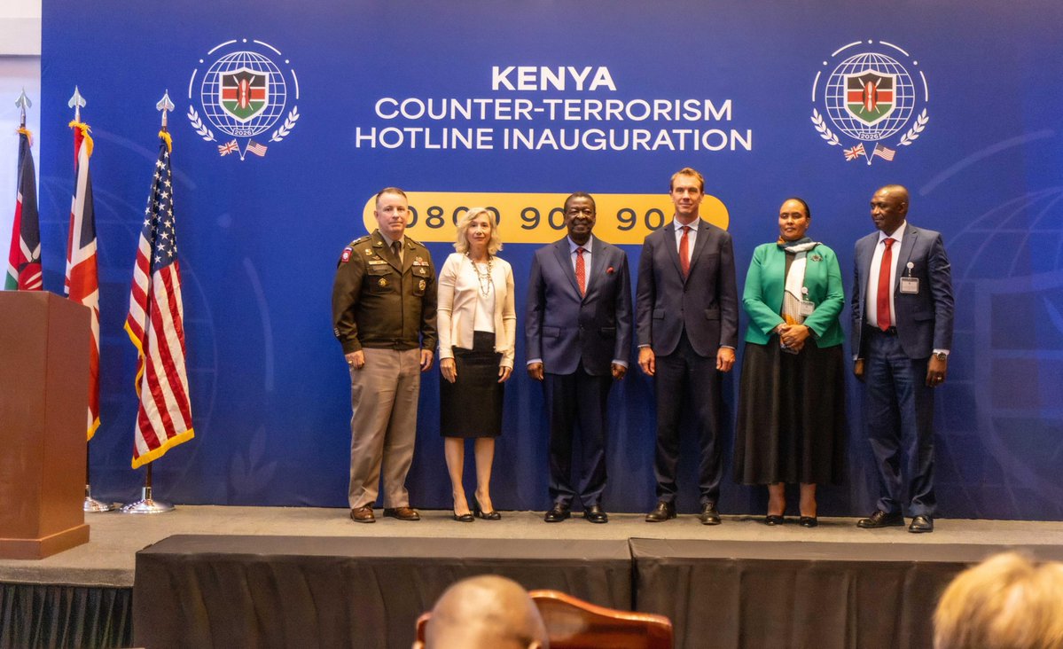 MusaliaMudavadi's tweet photo. Keeping Kenya safe is a responsibility we all share.

Today, we unveiled the Kenya Counter-Terrorism Hotline, 0800 900 900, giving every Kenyan a confidential channel to anonymously report concerns related to radicalisation, violent extremism and terrorism without fear of exposure.

Representing H.E. President @WilliamsRuto at the inauguration, I underscored the importance of strengthening trust and cooperation between citizens, communities and our security agencies. Timely information can prevent harm, protect lives and keep our communities safe.

The initiative also marks another milestone in Kenya’s security partnership with the United Kingdom and United States, strengthening community-based approaches to preventing and countering violent extremism and terrorism.

Security begins with all of us. When citizens and security agencies work together, we build a safer, more peaceful Kenya where our young people, families and businesses can thrive. 🇰🇪