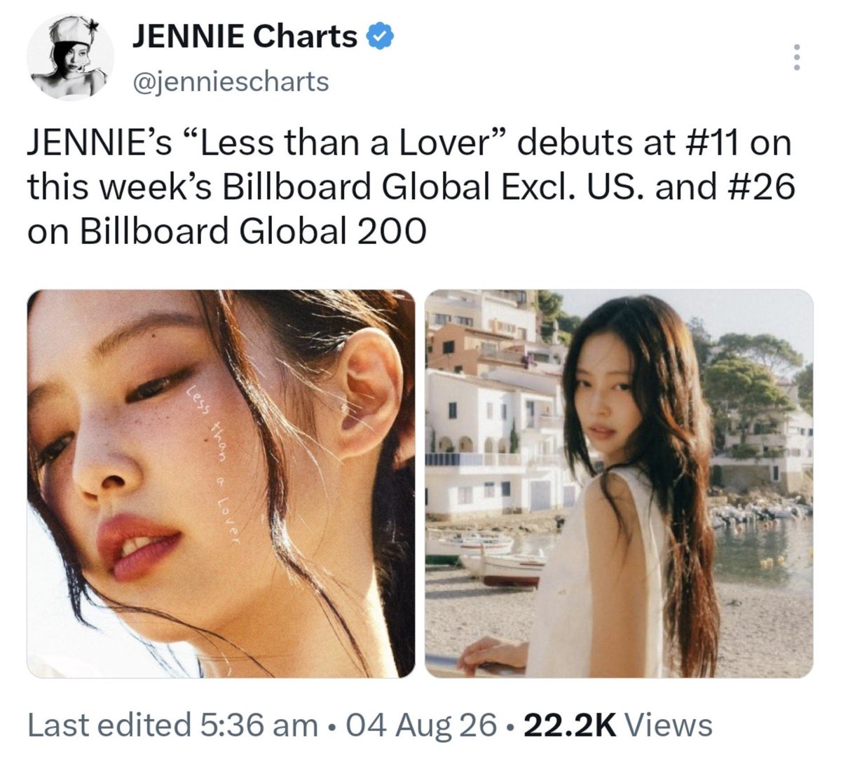 barbielisaonly's tweet photo. Bitch, are you confused? 
SaWaDiKa charted HIGHER than less than a flop on Billboard Global 200 and Billboard Global Excl US.😭😭😭

Spotify: SaWaDiKa 
YouTube: SaWaDiKa 
Shazam: SaWaDiKa 
UK charts : SaWaDiKa 
Itunes: SaWaDiKa 
Deezer : SaWaDiKa 
Billboard charts: SaWaDiKa 
Amazon Music: SaWaDiKa 

Sawadika is clearly did better.

And sawadika has more daily streams than jenflop's ep all 3 songs combined.😭😭😭