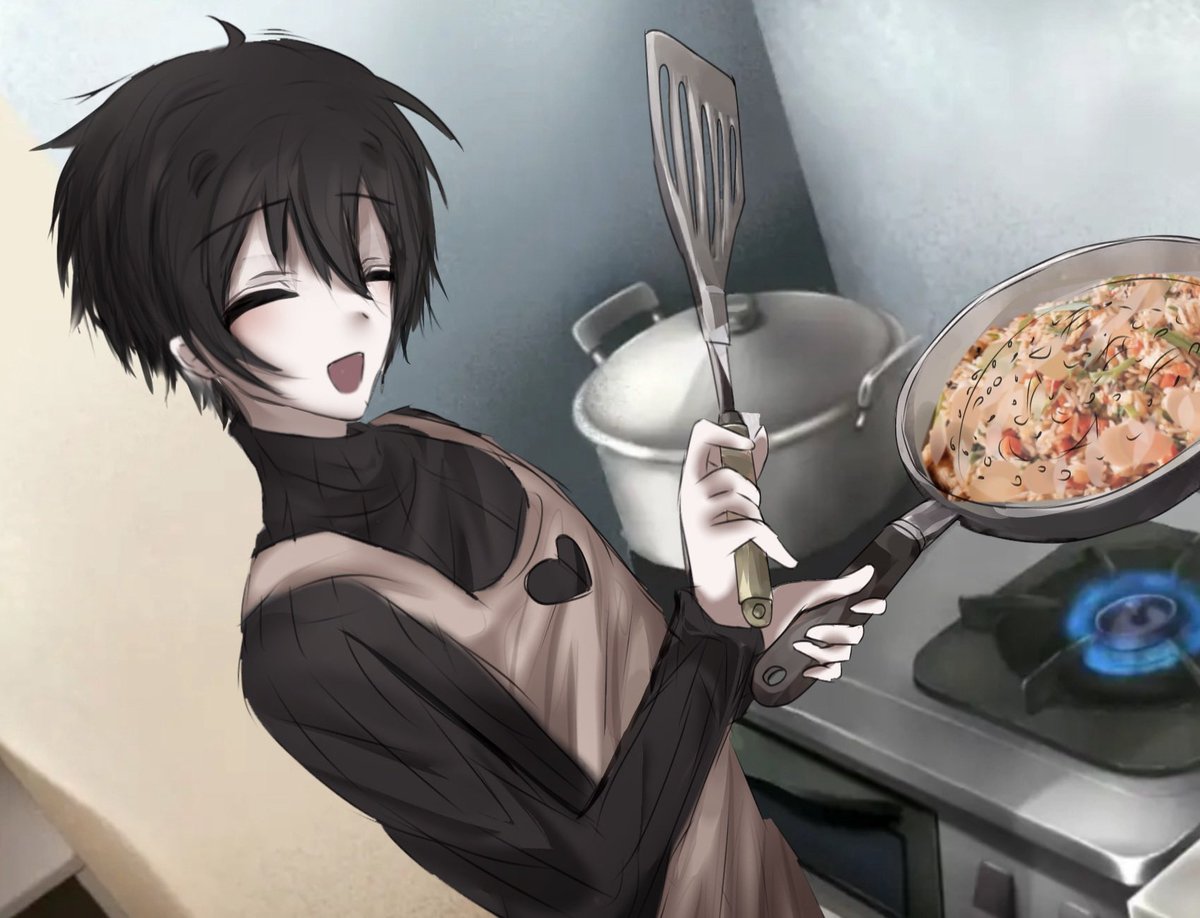 tsuginoharubf's tweet photo. How it feels to cook a yummy meal as a Haru 🖤
#基地絵 #ZENO #継乃ハル https://t.co/yEdhw0oPLJ