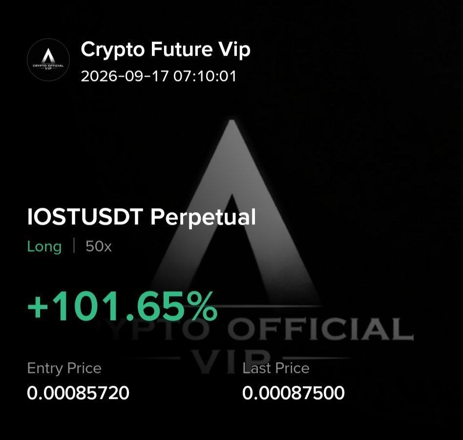 AndrewMichel010's tweet photo. 👑PREMIUM TRADE RESULT 👑

#IOST/USDT —Take-Profit Target 1 Hit✔️

Profit: +101.65%📈

Free Signals: https://t.co/C3pPYqYESq

#Gümüş #Platin #Nasdaq #Petrol #Dxy #Dax #Silver #altin #ons #bist100 #cment #xauusd #altın #gramaltın #btc #btcusdt https://t.co/jSfRiA9HPj