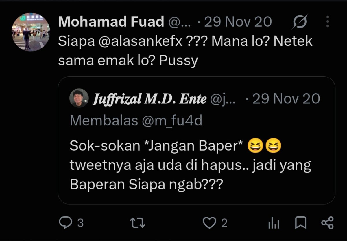 Offfff_line's tweet photo. @_BangFu @NovemberiaNila Gua fans emyu, sama kayak elu.
Tapi terkait hal ini, tolong ngaca. 🙏🏻
Perkara bola sampe bawa-bawa orang tua, menjijikan. https://t.co/fvXGCftkfq