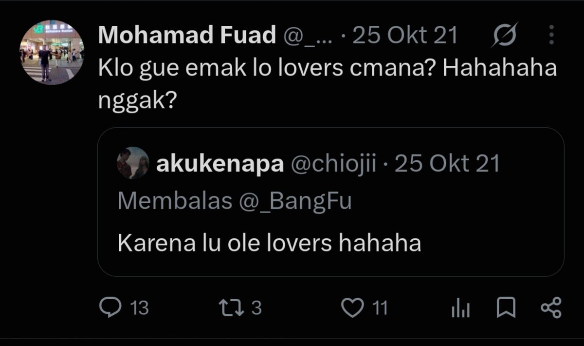 Offfff_line's tweet photo. @_BangFu @NovemberiaNila Gua fans emyu, sama kayak elu.
Tapi terkait hal ini, tolong ngaca. 🙏🏻
Perkara bola sampe bawa-bawa orang tua, menjijikan. https://t.co/fvXGCftkfq