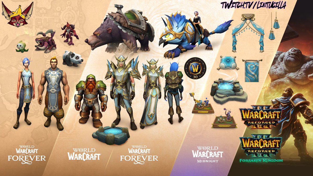 Lintucilla's tweet photo. Sorteo: Warcraft Forever Collection♾ 

Este pack incluye la beta de WoW: Forever y Warcraft III Reforged: Forsaken Kingdom, ambos YA disponibles para jugar!!

 Requisitos:
✅Follow @Lintucilla 
🔁RT
💙Like
🗨️Comenta qué clase vas a jugar
Ganador: 23/09

 #WoW_Partner https://t.co/rlKog3jLzc