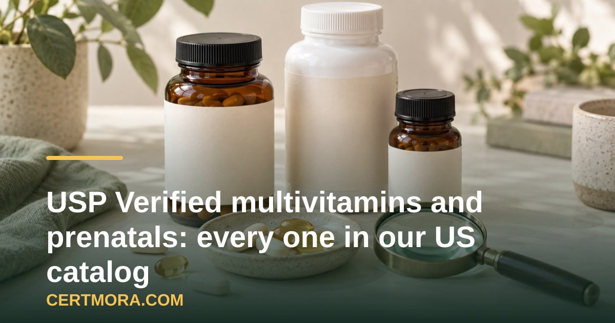 CertMora's tweet photo. USP Verified multivitamins and prenatals: every one in our US catalog

https://t.co/s0sXu8LJUV
#SupplementSafety #Supplements #ThirdPartyTested https://t.co/mc4tF6SICF