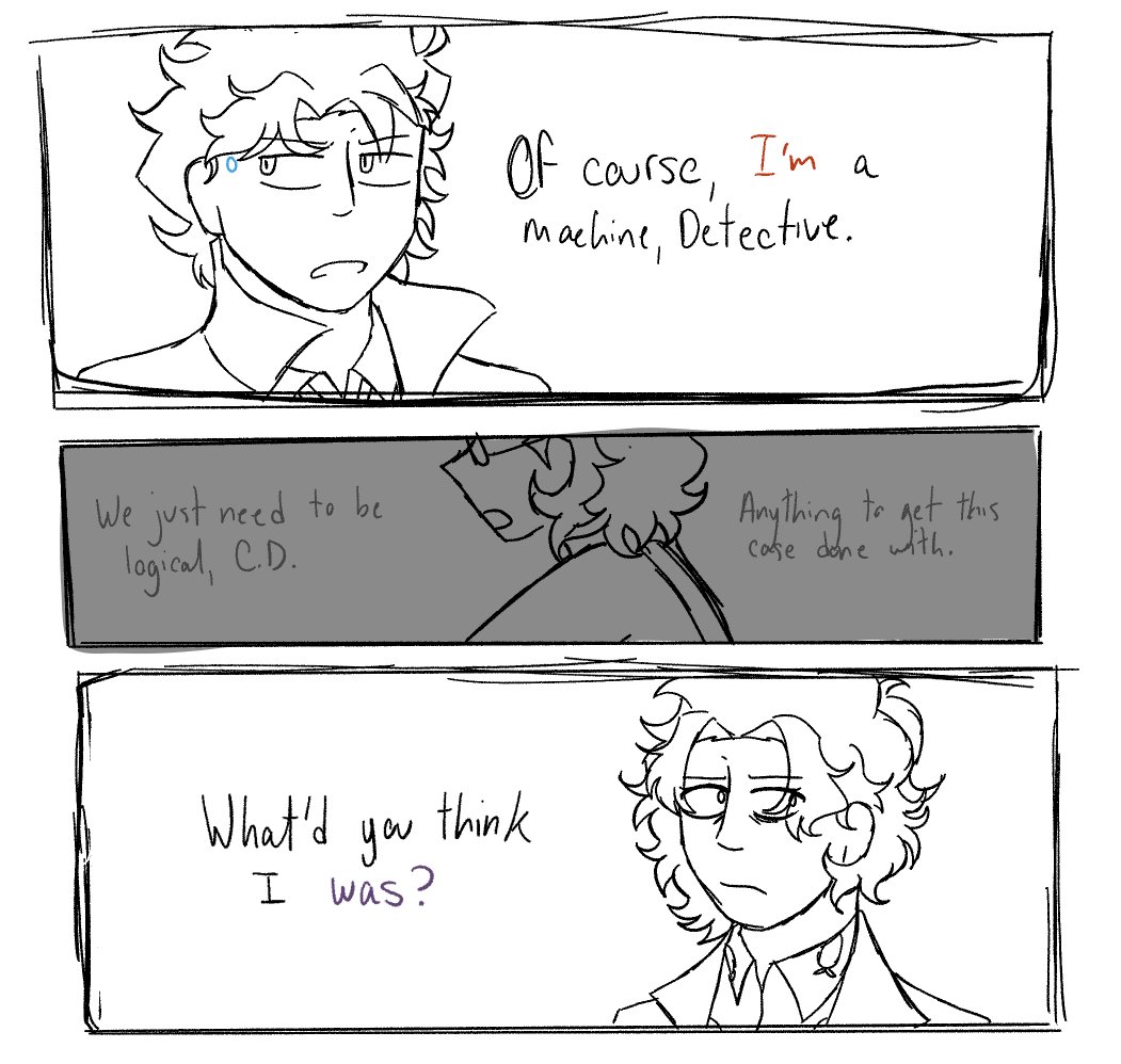 bupidgooner's tweet photo. some silly doodles i made of oomf's dbh au ☝Cuz i'm a chud. a fat one.

#jackpotcrashcourse https://t.co/nuaADU6lfe
