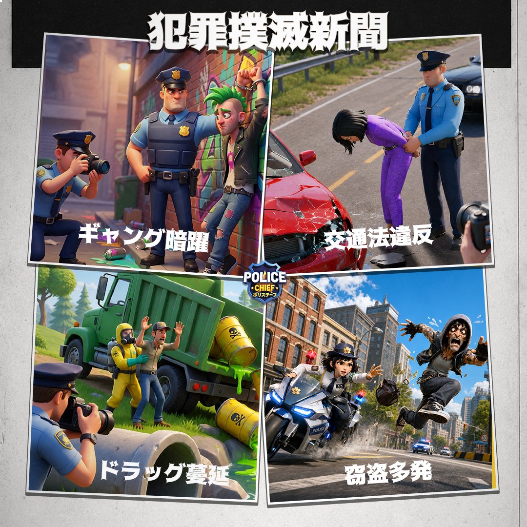 PoliceChief_JP's tweet photo. ここは犯罪の影に覆われた世界。ギャングがのさばり、ドラッグが蔓延り、暗殺組織が猛威を振るう街で、市民は不安に怯えながら暮らしています。 

新任の警察署長となり、簡単なことから一歩ずつ進め、街を守りながら戦略的に自分の警察署を強化しましょう！🚔 

#ポリスチーフ #PoliceChief https://t.co/tCSv0X3PpZ