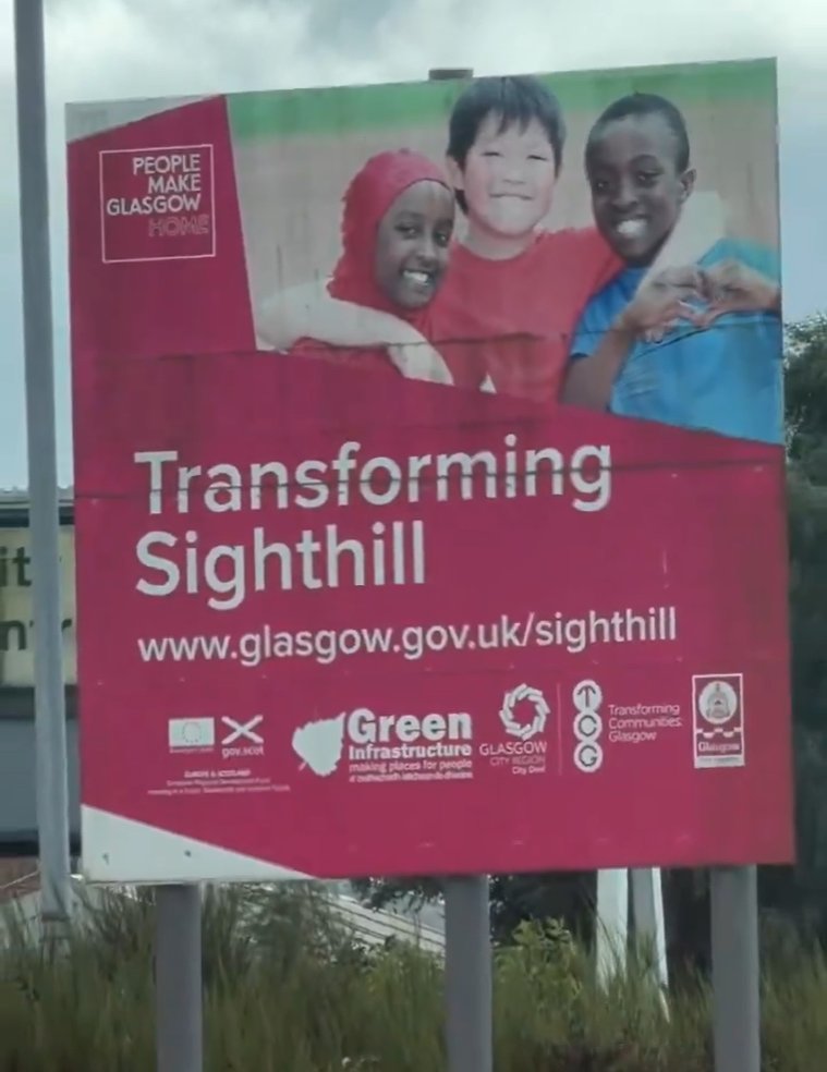 BasilTheGreat's tweet photo. A sign on a brand new housing estate in Glasgow letting people know these homes are for your replacements

They don't hide it anymore https://t.co/mk3zNID5Tj