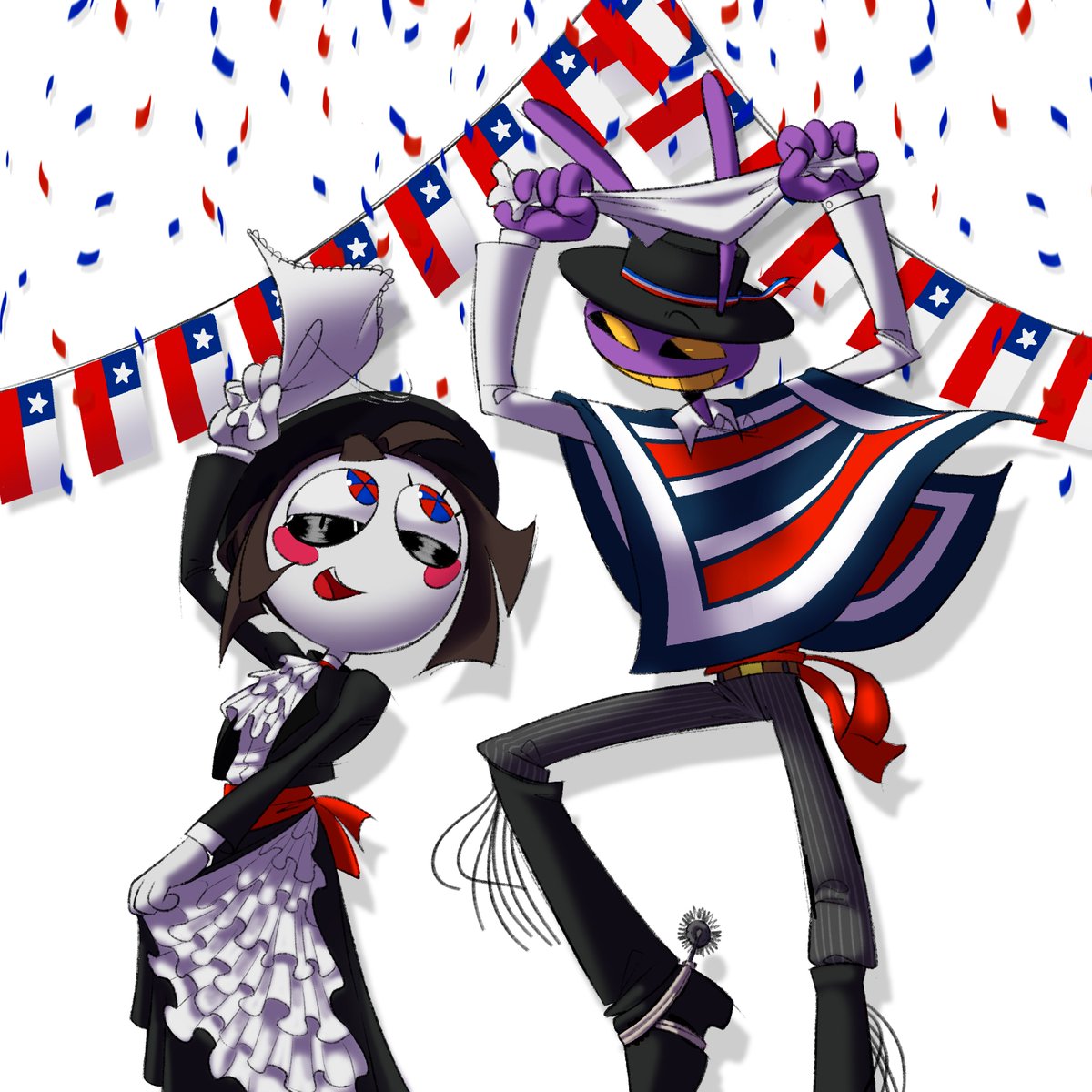 bearcap_lazy's tweet photo. Ya que esta vez yo no podré celebrar el 18, hice que ellos lo celebren por mí jqjdjsjajjs 
FELICES FIESTAS PATRIAS A TO' LO' WEONSITOS TIKITIKITIII!! 

#chile #18deseptiembre #fiestaspatrias  #TADCㅤ https://t.co/PVNjP9qqV5