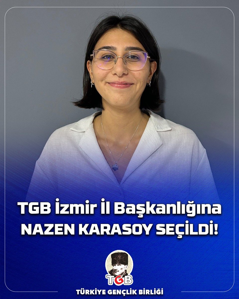 genclikbirligi's tweet photo. 🇹🇷 TGB İZMİR'DE BAYRAK DEĞİŞİMİ

Genel Sekreterimiz Şaban Can Girgin'in katıldığı TGB İzmir İl Yönetim Kurulu Toplantısı’nda alınan kararla, TGB İzmir İl Başkanlığı görevine oy birliğiye Nazen Karasoy arkadaşımız seçildi.

Arkadaşımızı tebrik ediyor, yeni görevinde başarılar diliyoruz.