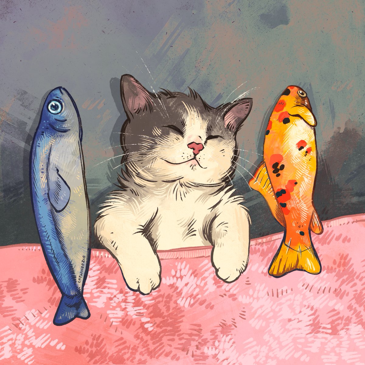 catwheezie's tweet photo. THE COZY art from 2022 https://t.co/7LQaEd5ciI